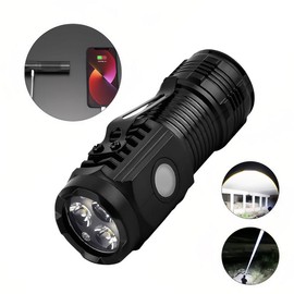 2-Pack Small Cannon Flashlights: Mini Camping Lights with High Lumens 3 Modes & Zoomable Beam USB Rechargeable Headlamp Ultra Portable Easy to Carry High Brightness Long Lasting Battery Life Sturdy Durable Reliable Quality