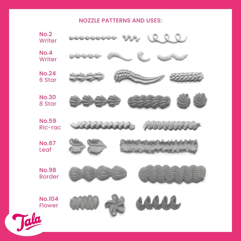 Tala Icing Bag Set with 8 Nozzles
