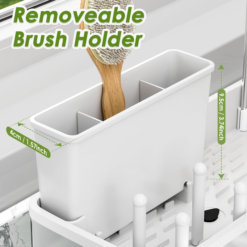 Ewaiira Stainless Steel Sink Caddy, Sponge Holder for Kitchen Sink