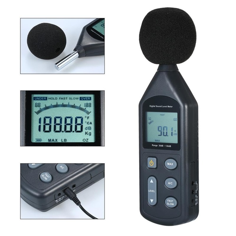 Sound Level Meter, Handheld Decibel Noise Measurement Tester 30-130 dB