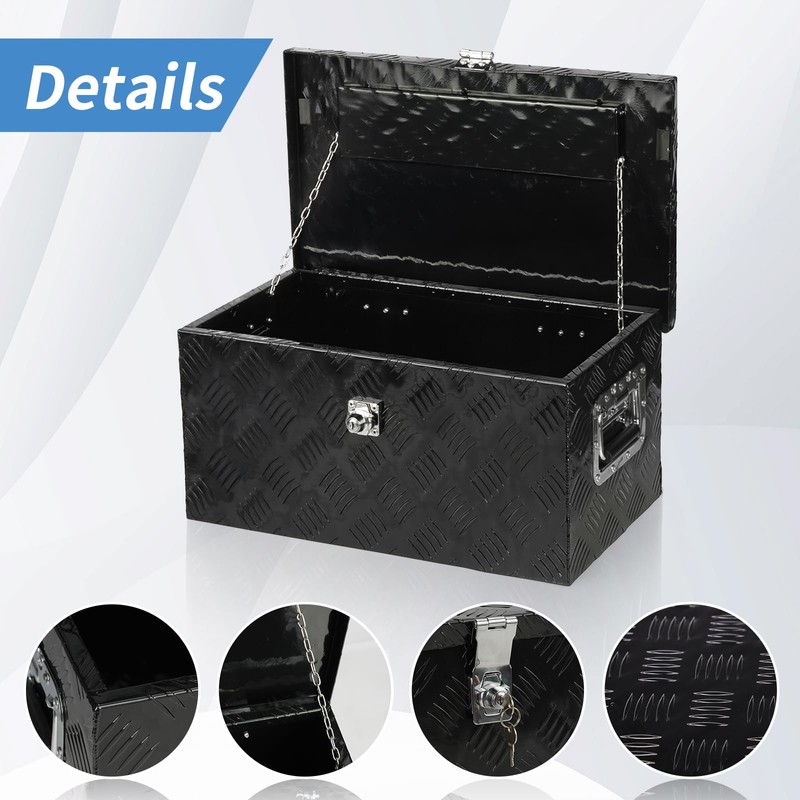 AutoForever 30 Inch Aluminum Truck Bed Tool Box Pick Up
