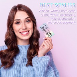 Thank You Cards Small Business Encouragement Cards 120 PCS Holographic Inspirational Cards Bulk Motivational Cards Appreciation Greeting Cards for Wedding Baby Shower Graduations Christmas, 6 Designs