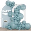 PartyWoo Pale Aqua Balloons Different Sizes 127 pcs,2519