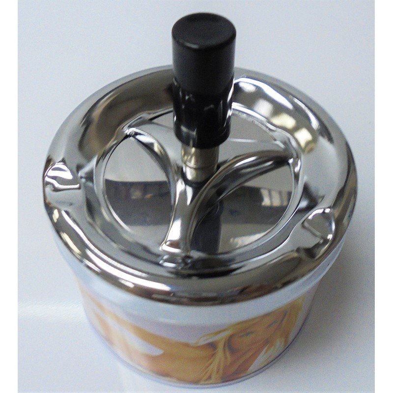 Risque Metal Spin Ashtray, ASHSMBblonde