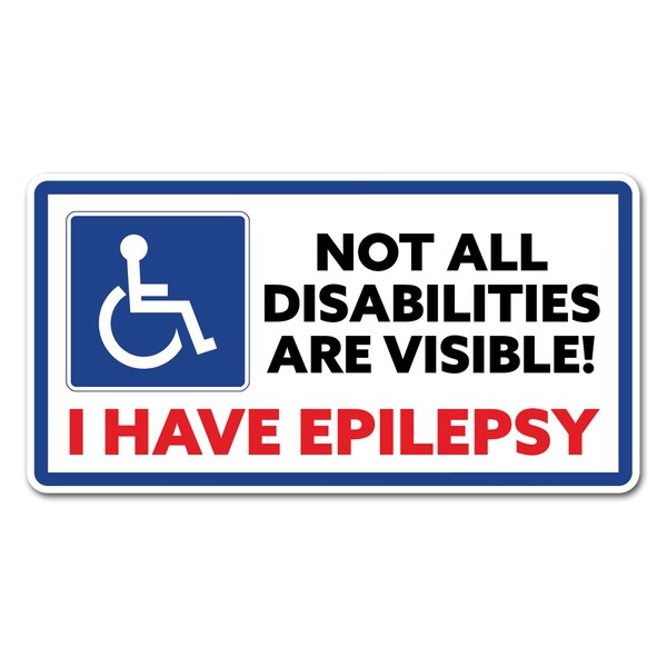 2 x 15cm Not All Disabilities are Visible Vinyl Stickers