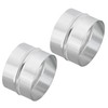PATIKIL 6" Duct Connector, 2 Pcs Galvanized Steel Duct Coupling