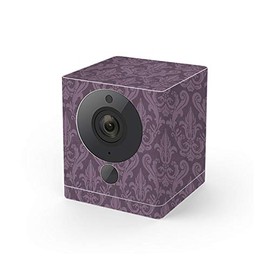 MightySkins Skin Compatible with Wyze Cam V2 - Plum Damask | Protective, Durable, and Unique Vinyl Decal wrap Cover | Easy to Apply, Remove, and Change Styles | Made in The USA