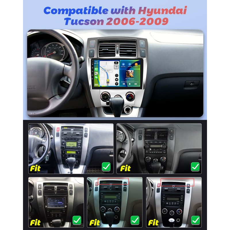 Hikity for Hyundai Tucson 2006 2007 2008 2009 Android Car