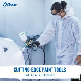 Dedoes - 1.3 mm HVLP Spray Gun with 600 ml Plastic Cup - Easy Painting Tools - Professional Grade Paint Sprayer for Indoor or Outdoor Applications - Consistent Finish - Innovative Paint Supplies