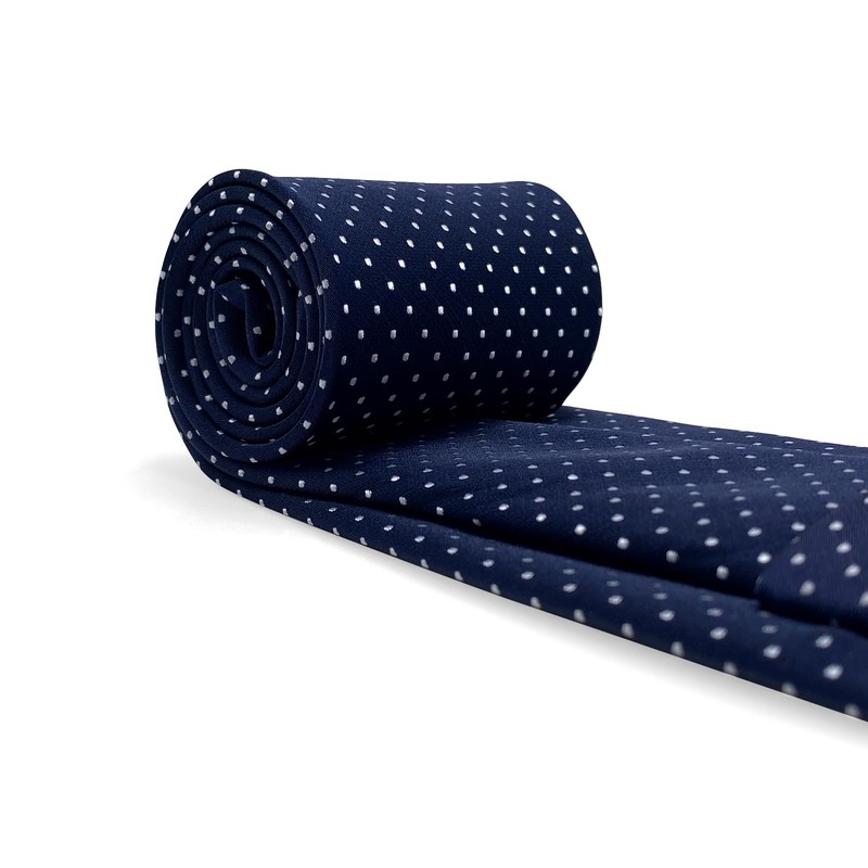 S&W SHLAX&WING Men Tie Necktie Dark Blue Navy Dot Classic