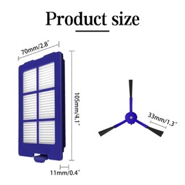 Carkio Replacement Parts Kit Compatible with Eufy RoboVac X8,Robot Vacuum Cleaner Accessory Kit,4 Filters,6 Side Brushes X8 Accessories Kit