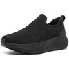 SHULOOK Non Slip Work Shoes for Women Slip Resistant Sneakers Mesh Slip On Food Service Shoes Chef Kitchen Restaurant Lightweight Comfortable Sock Shoes Black Size 8.5