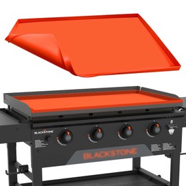 MBYLOEBA Griddle Cover Mat for Blackstone 36 Inch Griddle Accessories, All-Season Protection Against Dirt & Rust, Food Grade Silicone Grill Mat (ORANGE)