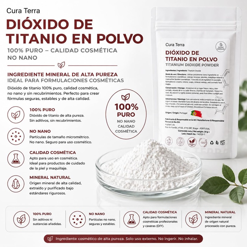 Titanium Dioxide Non Nano Cosmetic Powder 20g