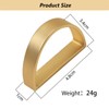ROSJAC 10pcs Gold Napkin Rings, Semicircle Metal Napkin Holder Buckles