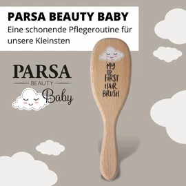 Parsa Baby Hair Care Brush with Goat Hair Made of FSC® Certified Beech Wood for the Care of Fine Baby Hair and Sensitive Scalp