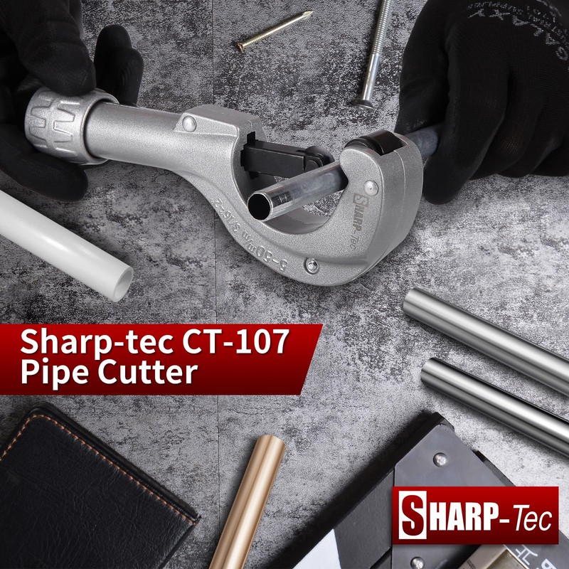Sharp-tec 5-50mm Pipe Cutter, Adjustable Tube Cutter with Aluminum Alloy