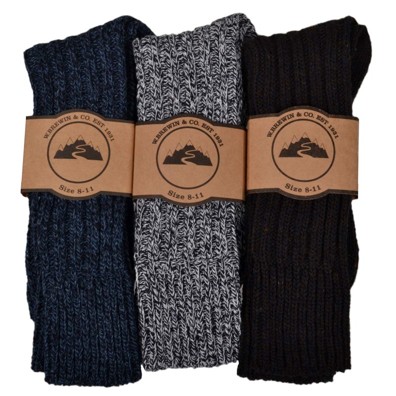 3 Pairs of Thick & Warm Heavyweight Mens Socks
