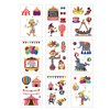CREATCABIN 9 Sheets Circus Carnival Animals Window Stickers Clown Amusement