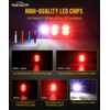 Partsam 2x LED Triple Tail Lights 45 LEDs, Rectangle Vertical