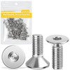 Caianwin 100Pcs M5*10mm Hex Countersunk Bolts DIN7991 Machine Screws 304