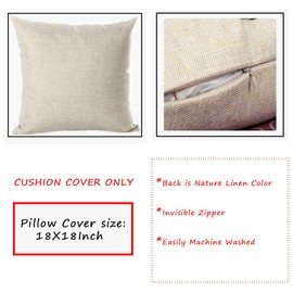 Tlovudori Thanksgiving Autumn Harvest Turkey Pillow Covrs Vintage Rustic Farmhouse Pumpkin Basket Apples Pillowcase Home Sofa Couch Bed Decorive Cushion Cover for Thanksgiving Day 18”x18”