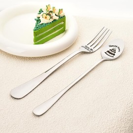 Happy 18th Birthday Gift for Son Daughter 18 Year Old Gifts for Boys Girls Fork Spoon Set for Women Men Best Friend Bestie Thank You Gifts for Soul Sister Brother Christmas Gifts