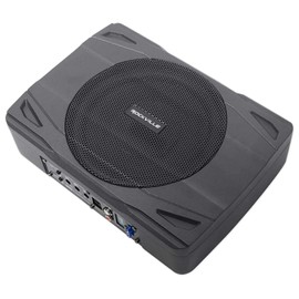 Rockville SS8P 400w 8" Slim Under-Seat Active Powered Car/Truck Subwoofer Sub,Black