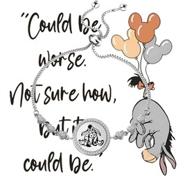 KEYCHIN Funny Eeyore Bracelet Eeyore Fans Gifts Eeyore Jewelry For Women Girls(Eeyore C-S)