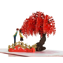 Couple Kiss 3D Pop Up Card.Romantic and Delightful surprise card for Her, Girlfriend, Wife,Him, Boyfriend,Husband. Perfect for Valentine’s Day, Birthday’s,Thank you 15cmx20cm
