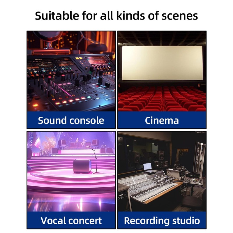 GELRHONR SpeakOn Male to 6.35mm Female Cable,Twist Lock， for Professional