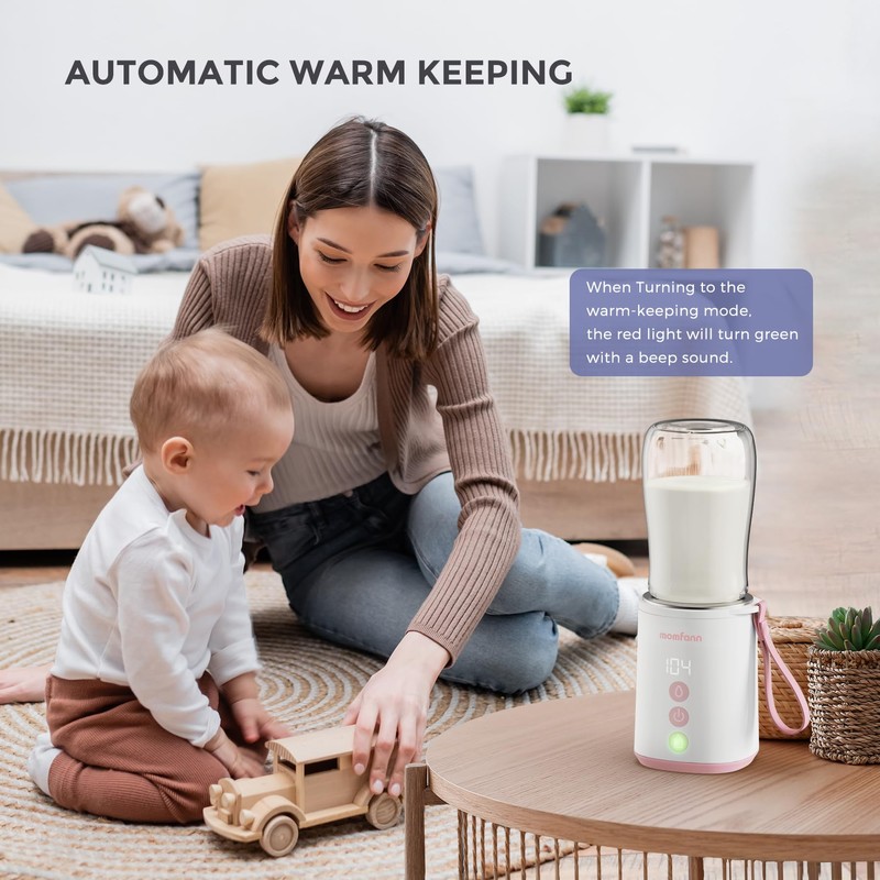 MOMFANN Portable Bottle Warmer, Travel Baby Bottle Warmer for Breastmilk