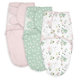 Soarwg Kids Swaddling Sack Baby 0-3 Months Swaddles Blanket Baby Sleeping Bag Swaddling Cloth Newborn Wrap Infants Sleeping Bag, 100% Organic Cotton for Toddlers, Unisex, Girls and Boys 3 Pack (Pink)