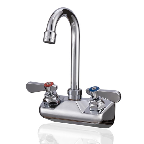 Phivan 4 Inch Center Wall Mount Commercial Kitchen Sink Faucet