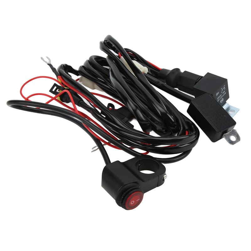 13ft LED Light Switch Wiring Harness 14AWG 1‑to‑2 with Relay