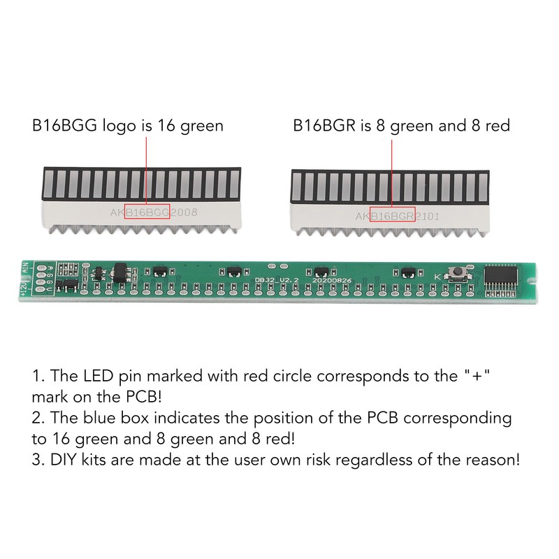 Music Level Indicator Module Integrated 16 Segments for LED Music