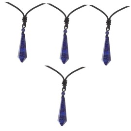 Beavorty 4pcs Men Women Girls Teenagers Fashion Crystal Pendant Natural Crystal Necklace Delicate Jewelry Smooth Touch