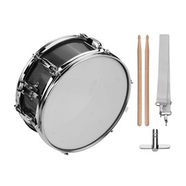 Sunydog 12inch Snare Drum with Drumsticks Shoulder Strap Drum Key Percussion Instrument for Students Beginners Marching Snare Drum Portable Snare Drum Set(Black)