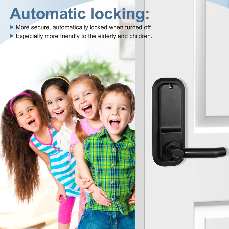 Outdoor Keyless Lock with Adjustable Deadlatch 2-3/8'' and 2-3/4'',Mechanical Combination