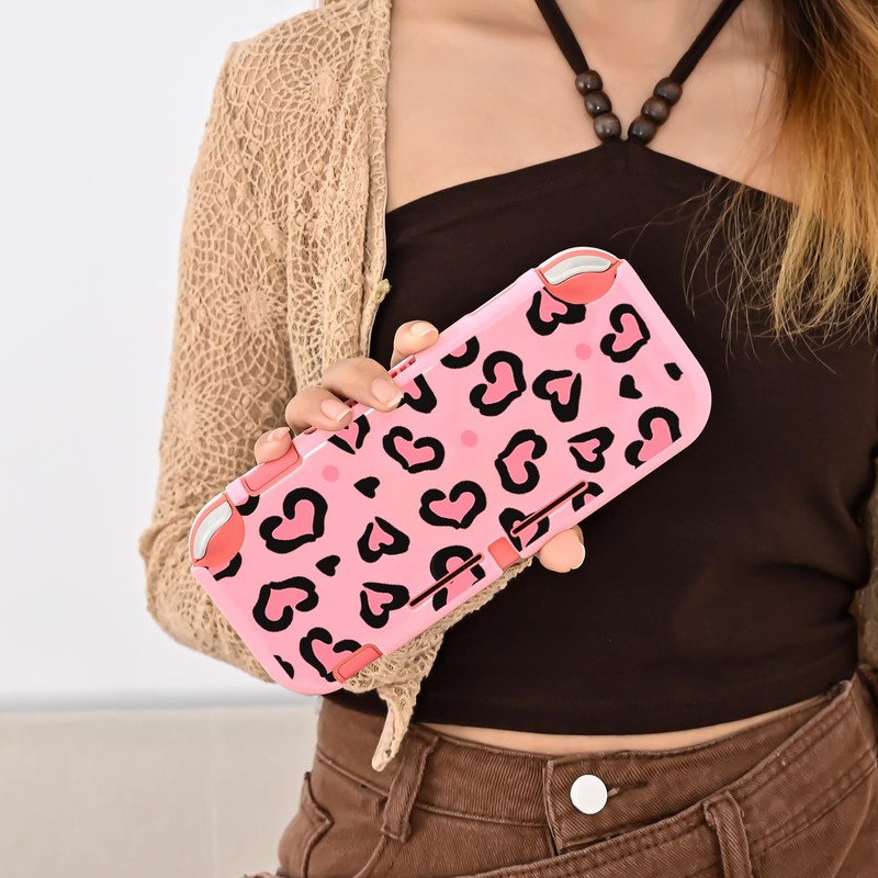 DLseego Love Leopard Carrying Case for Switch Lite 2019 Accessories