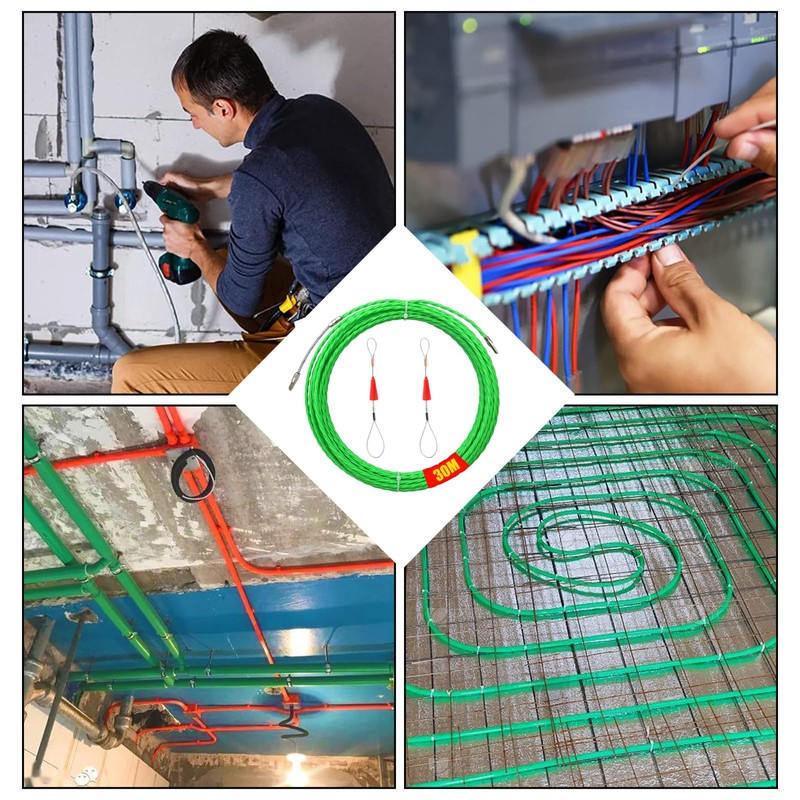 Cable Retractor, 30 m Polyester Retractable Wire, 4 mm Retractable