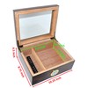 DUCIHBA Cigar Humidors Storage 25-50 Cuba Cigars Case, Tempered Glass
