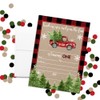 Winter Lumberjack 1st Birthday Party Invitations for Boys, 20 5"x7"