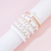 RISHEGAE Heishi Beaded Stretch Bracelets for Women Stackable Polymer Clay