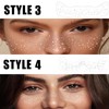 20 Pcs Glitter Freckles Face Tattoo, Silver Face Makeup Patches,