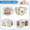 Lineshading Multi Level Cardboard Cat House with 3 Scratchers Large