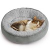 Love's cabin Round Donut Cat and Dog Cushion Bed, 20in