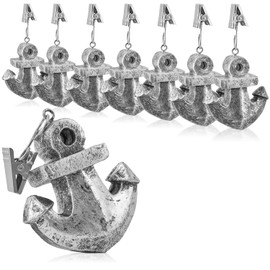 com-four 8 x Tablecloth Weights – Weather-Resistant Tablecloth Weights with Clip – Tablecloth Clip in Anchor Design – Approx. 40 g