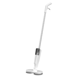 Asixxsix Cordless Electric Mop, Lightweight Electric Spin Mopper with Water Sprayer Built in 2000mAh Rechargeable Dual Spinning Scrubber Cleaner for Hardwood, Tile, Laminate, Marble