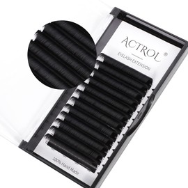 ACTROL Volume Eyelashes Extension C Curl 0.07mm 17mm Easy Fan Lashes Extension Self Fanning Eyelashes Extension volume Lashes Bloom in One Second Easy Fan Eyelashes Extension(C-0.07mm, 17mm)